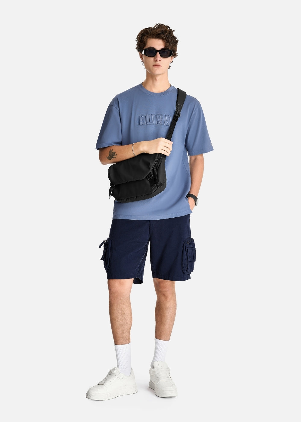 Áo Thun Aura Cotton Mềm Mại The No Style 164 Xanh Dương Nhạt