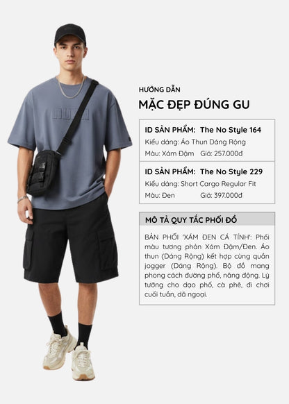Áo Thun Aura Cotton Mềm Mại The No Style 164 Xám Đậm