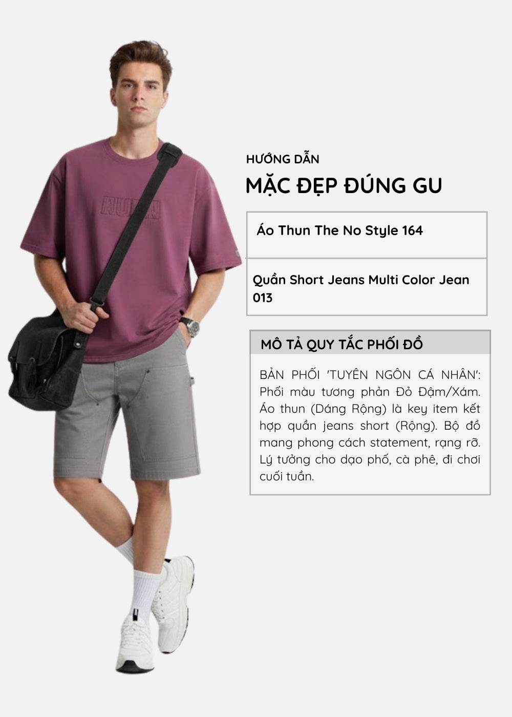 Áo Thun FlexFit™ Thêu Viền Vải "AURA" Co Giãn Thoải Mái The No Style 164 Màu Đỏ Đậm Dáng Rộng Rãi F4