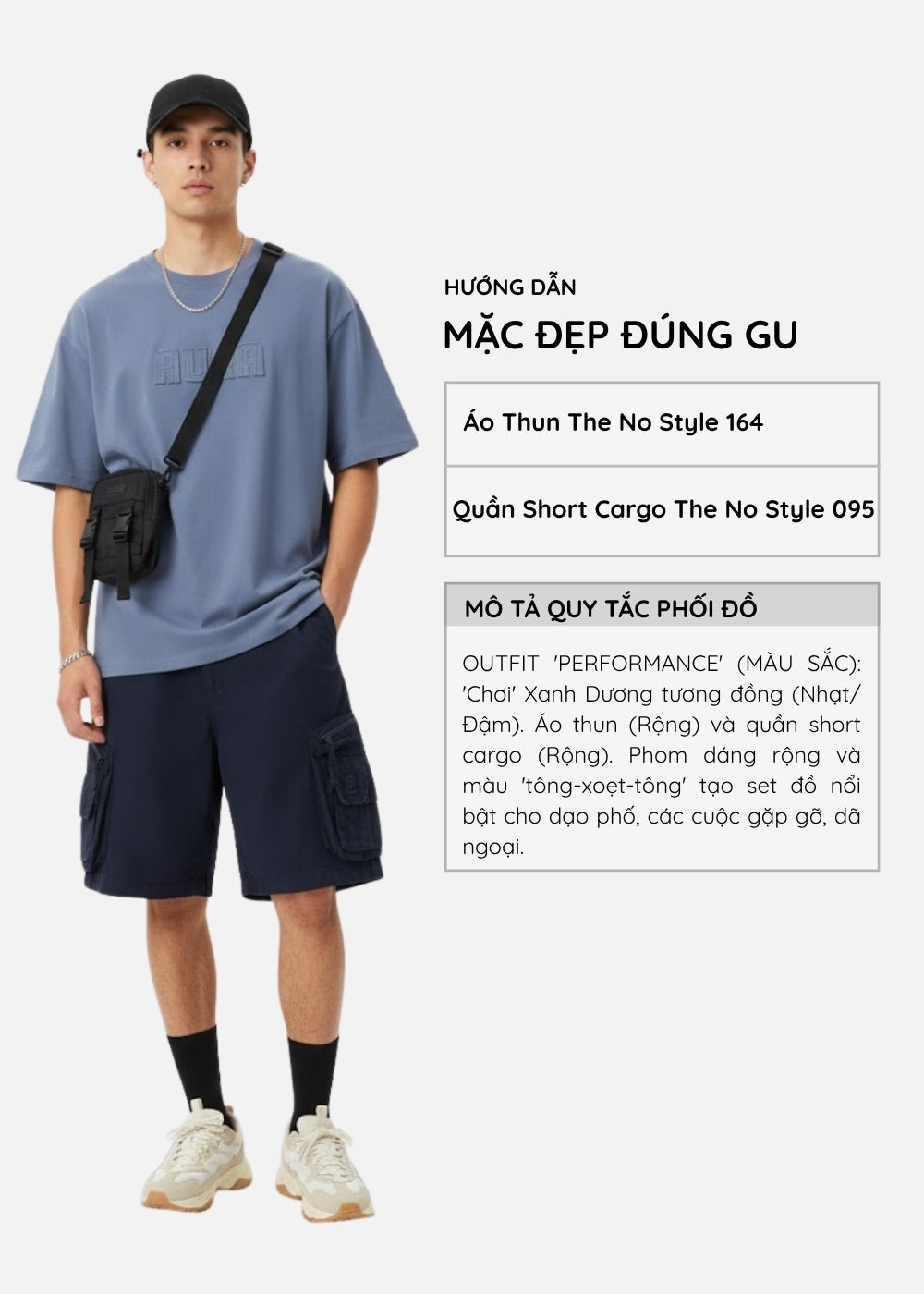 Áo Thun FlexFit™ Thêu Viền Vải "AURA" Co Giãn Thoải Mái The No Style 164 Màu Xám Đậm Dáng Rộng Rãi F4