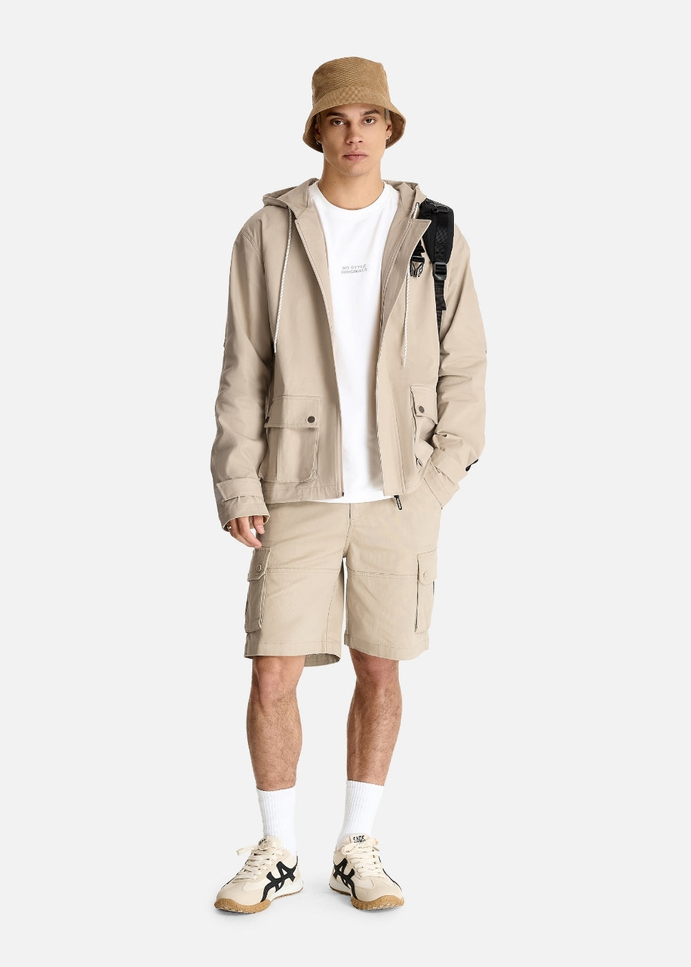 Quần Short Cargo Kaki Bền Co Giãn The No Style 226 Nâu Nhạt