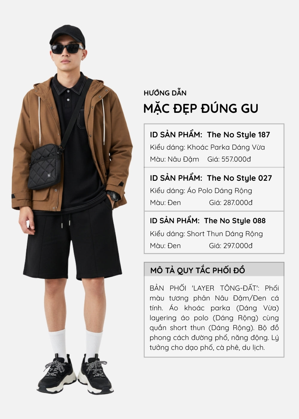 Áo Khoác Kaki Co Giãn Chống Nắng The No Style 187 Nâu Đậm