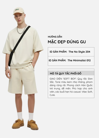 Áo Thun Boxy Raglan Hack Dáng CloudTouch™ In Nổi 3D The No Style 204 Be