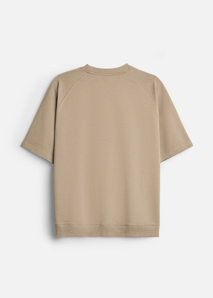 Áo Thun Boxy Raglan Hack Dáng CloudTouch™ In Nổi 3D The No Style 204 Nâu