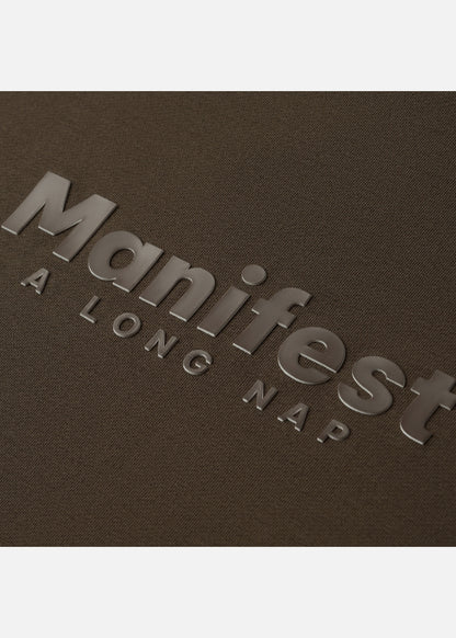 Áo Thun Boxy Raglan Hack Dáng CloudTouch™ In Nổi 3D The No Style 204 Nâu Đậm