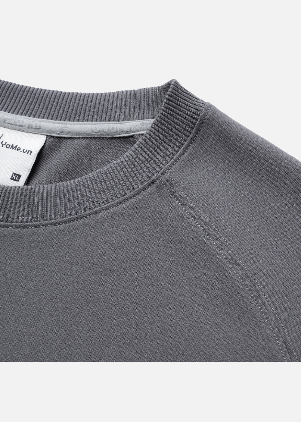 Áo Thun Boxy Raglan Hack Dáng CloudTouch™ In Nổi 3D The No Style 204 Xám