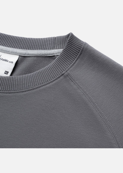 Áo Thun Boxy Raglan Hack Dáng CloudTouch™ In Nổi 3D The No Style 204 Xám