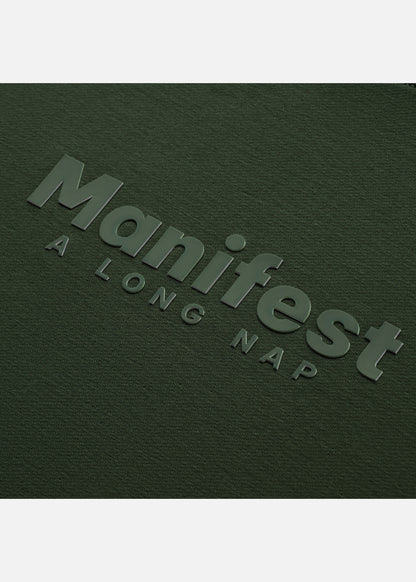 Áo Thun Boxy Raglan Hack Dáng CloudTouch™ In Nổi 3D The No Style 204 Xanh Lá Đậm