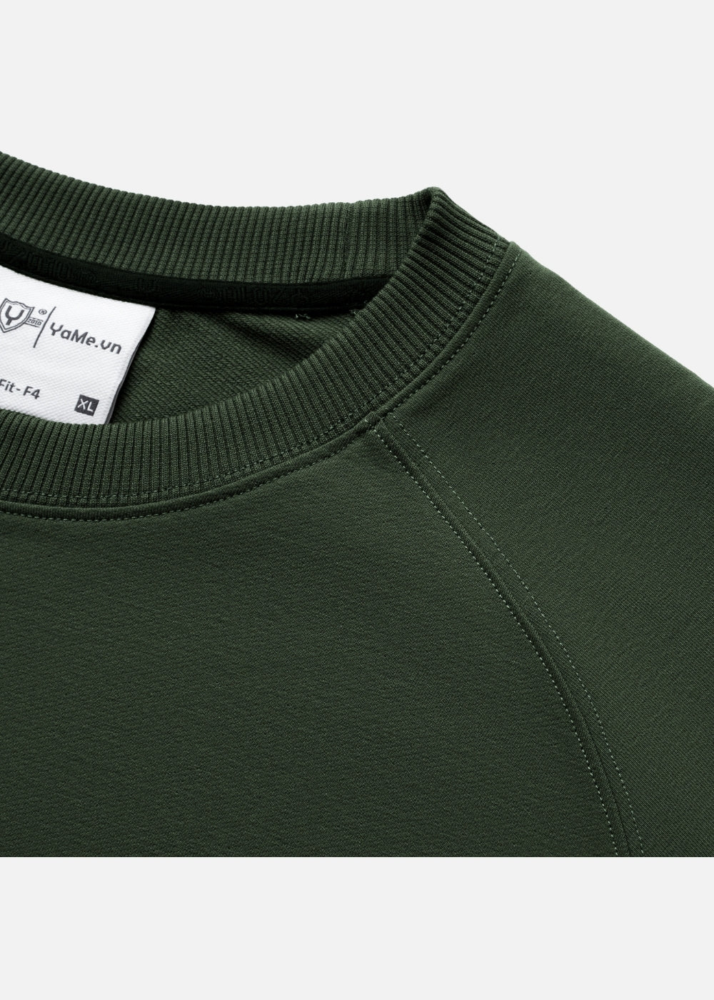 Áo Thun Boxy Raglan Hack Dáng CloudTouch™ In Nổi 3D The No Style 204 Xanh Lá Đậm