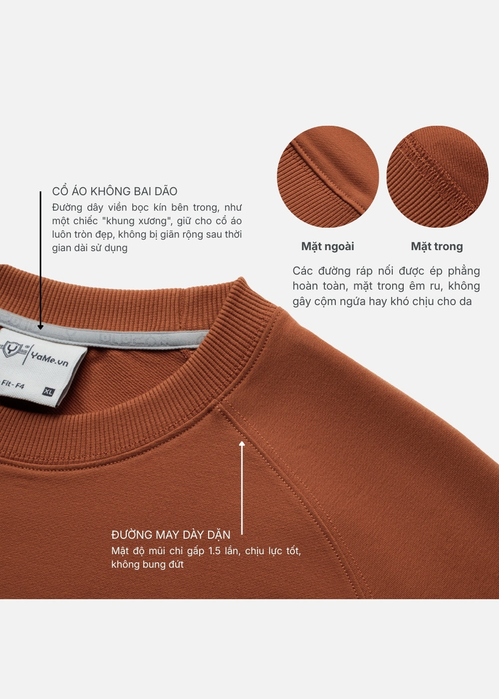 Áo Thun Boxy Raglan Hack Dáng CloudTouch™ In Nổi 3D The No Style 204 Nâu Đậm