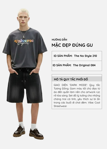 Áo Thun FlexFit™In Puff 3D Nổi "Universe" The No Style 210 Xám Đậm