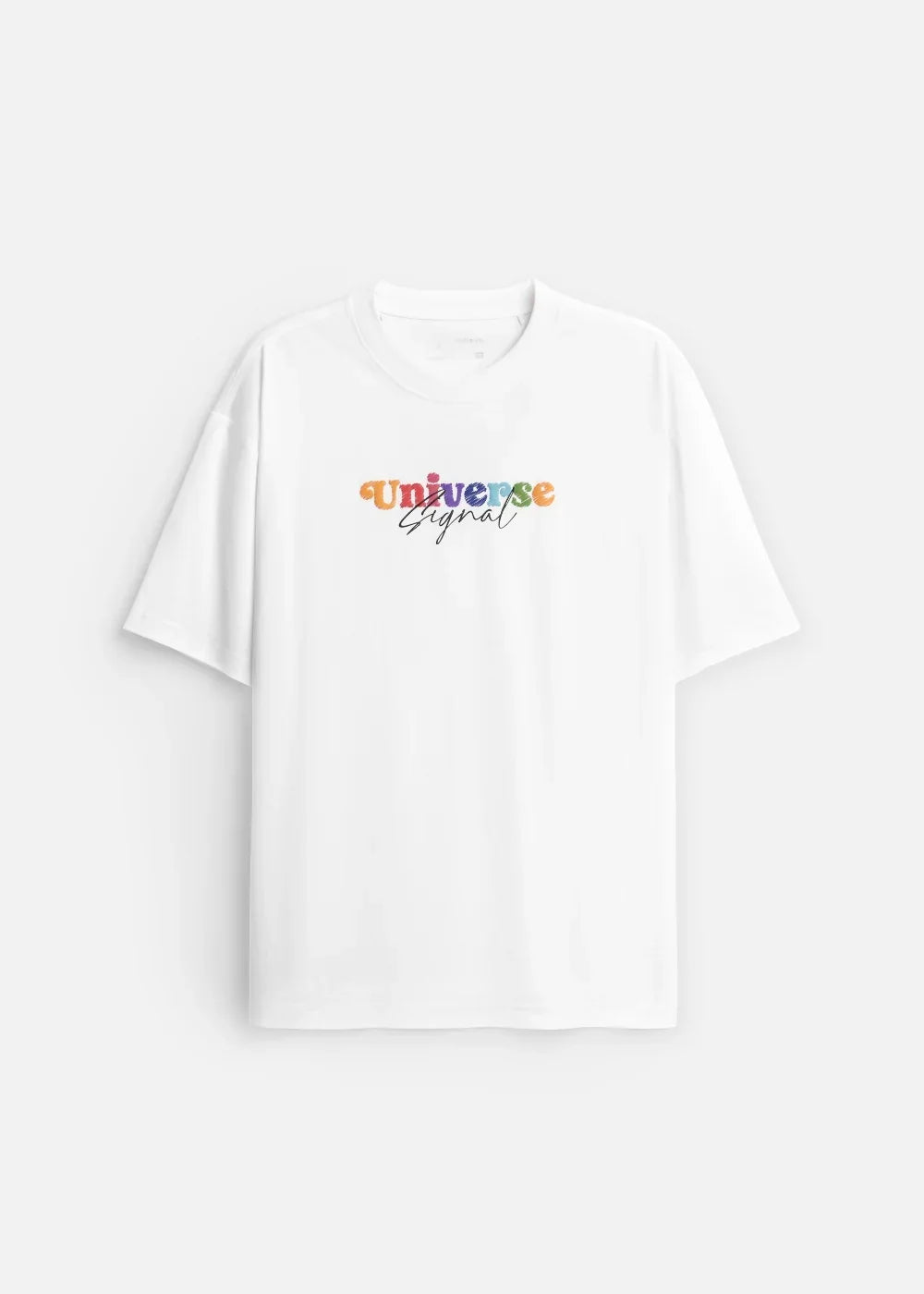 Áo Thun FlexFit™In Puff 3D Nổi "Universe" The No Style 210 Trắng