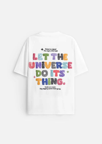 Áo Thun FlexFit™In Puff 3D Nổi "Universe" The No Style 210 Trắng