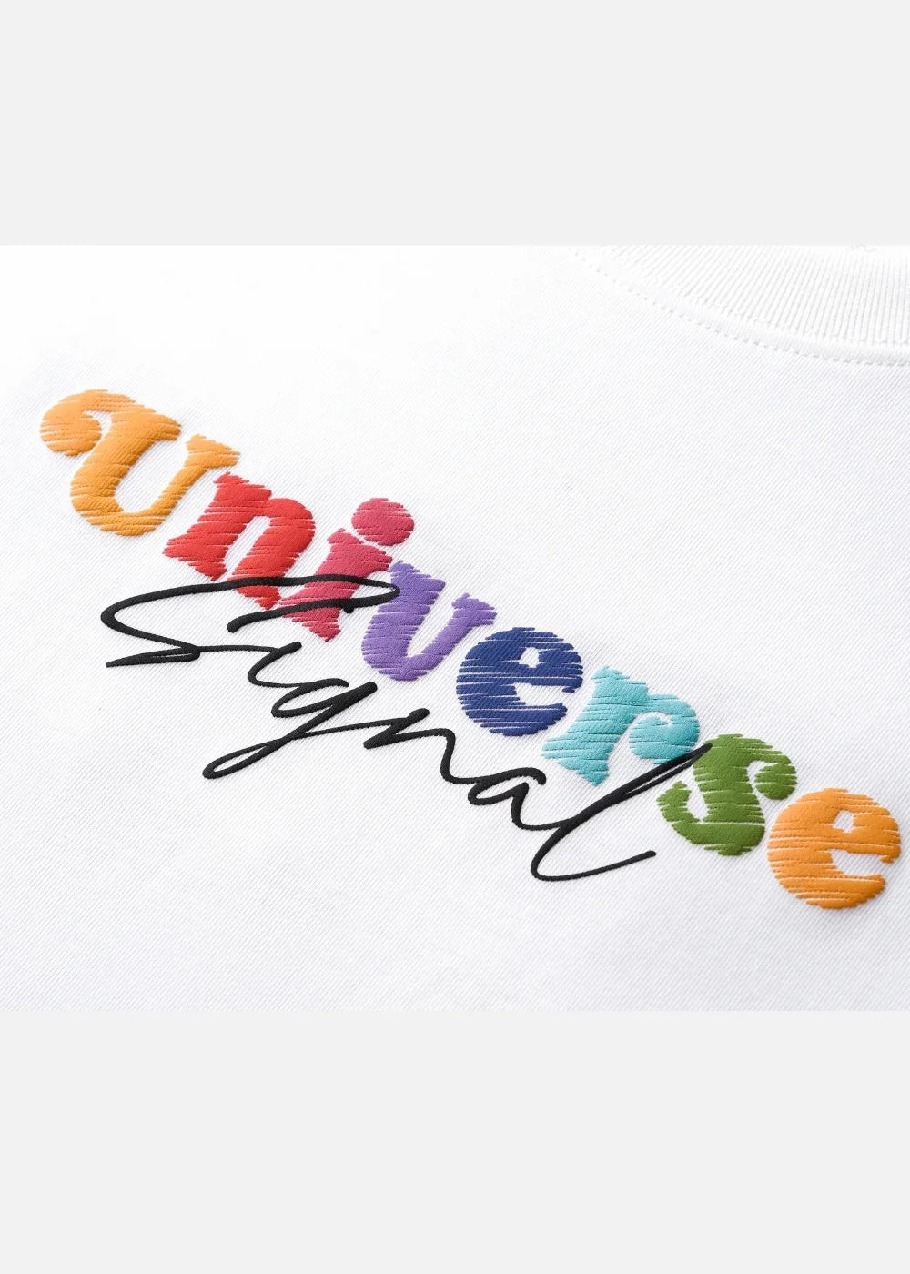 Áo Thun FlexFit™In Puff 3D Nổi "Universe" The No Style 210 Trắng