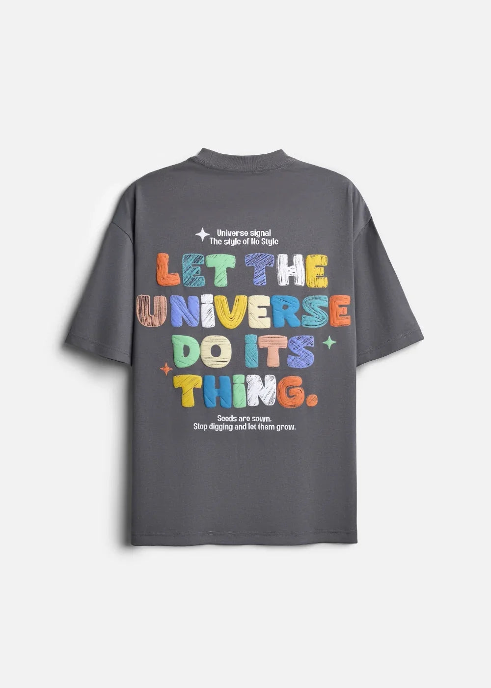 Áo Thun FlexFit™In Puff 3D Nổi "Universe" The No Style 210 Xám Đậm