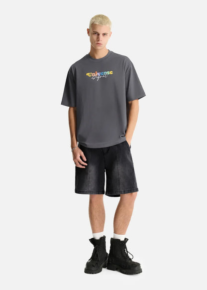 Áo Thun FlexFit™In Puff 3D Nổi "Universe" The No Style 210 Xám Đậm