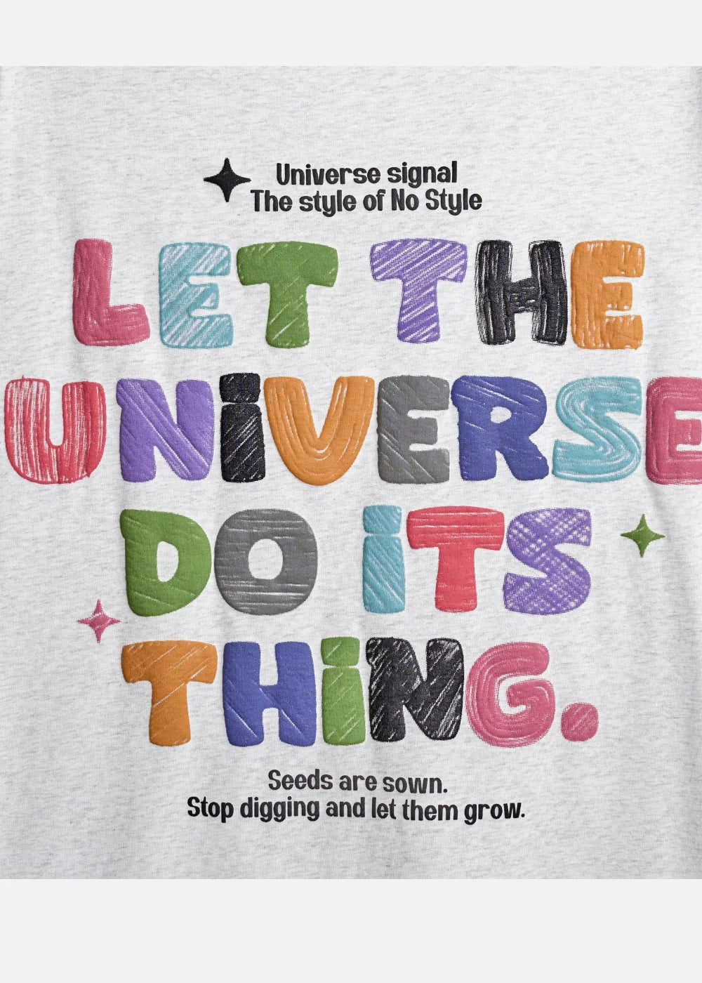 Áo Thun FlexFit™In Puff 3D Nổi "Universe" The No Style 210 Xám Nhạt