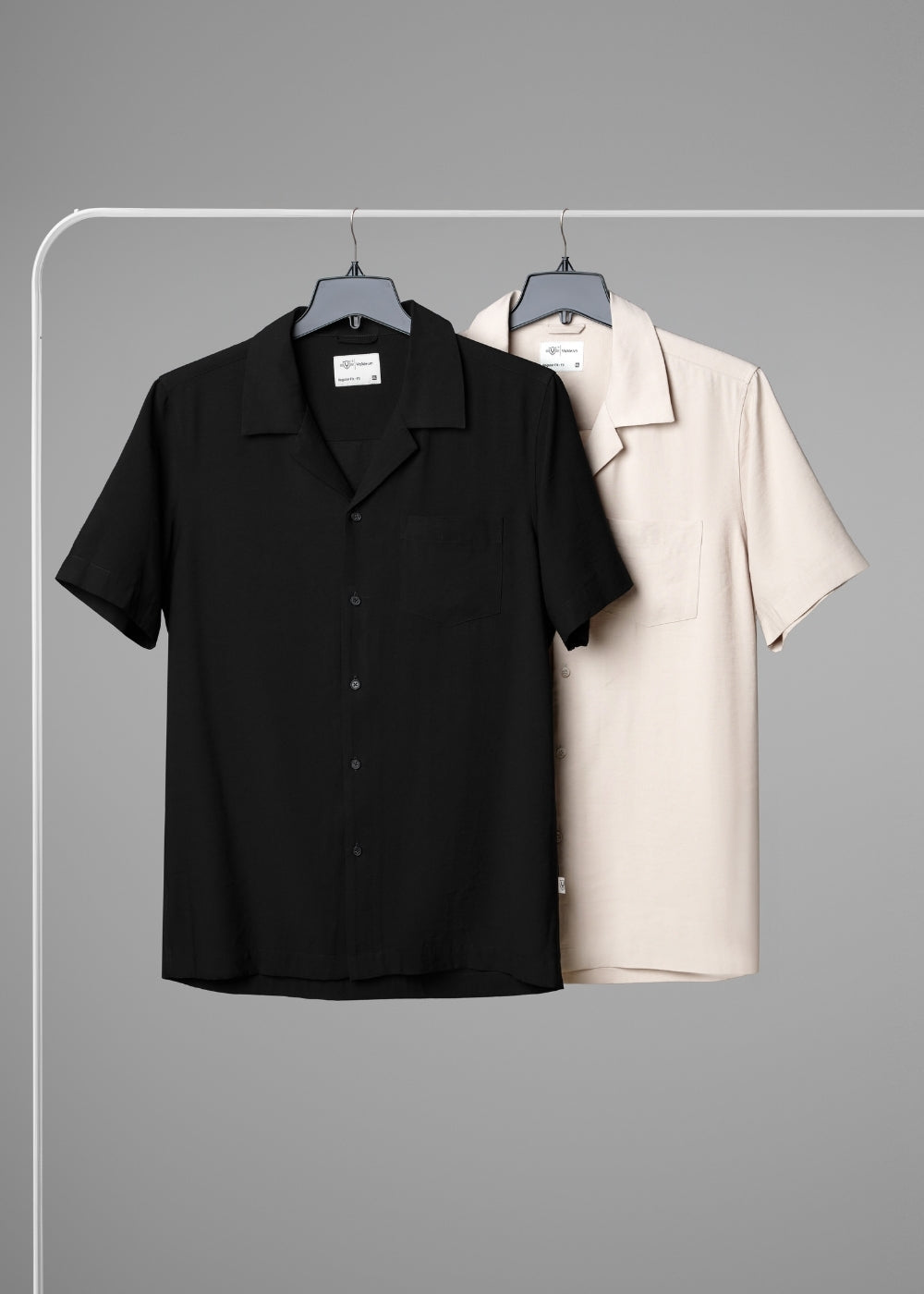 Áo Sơ Mi Tay Ngắn AirDry™ Hiệu Ứng Linen Mềm Mịn Giải Nhiệt The No Style 216 Đen