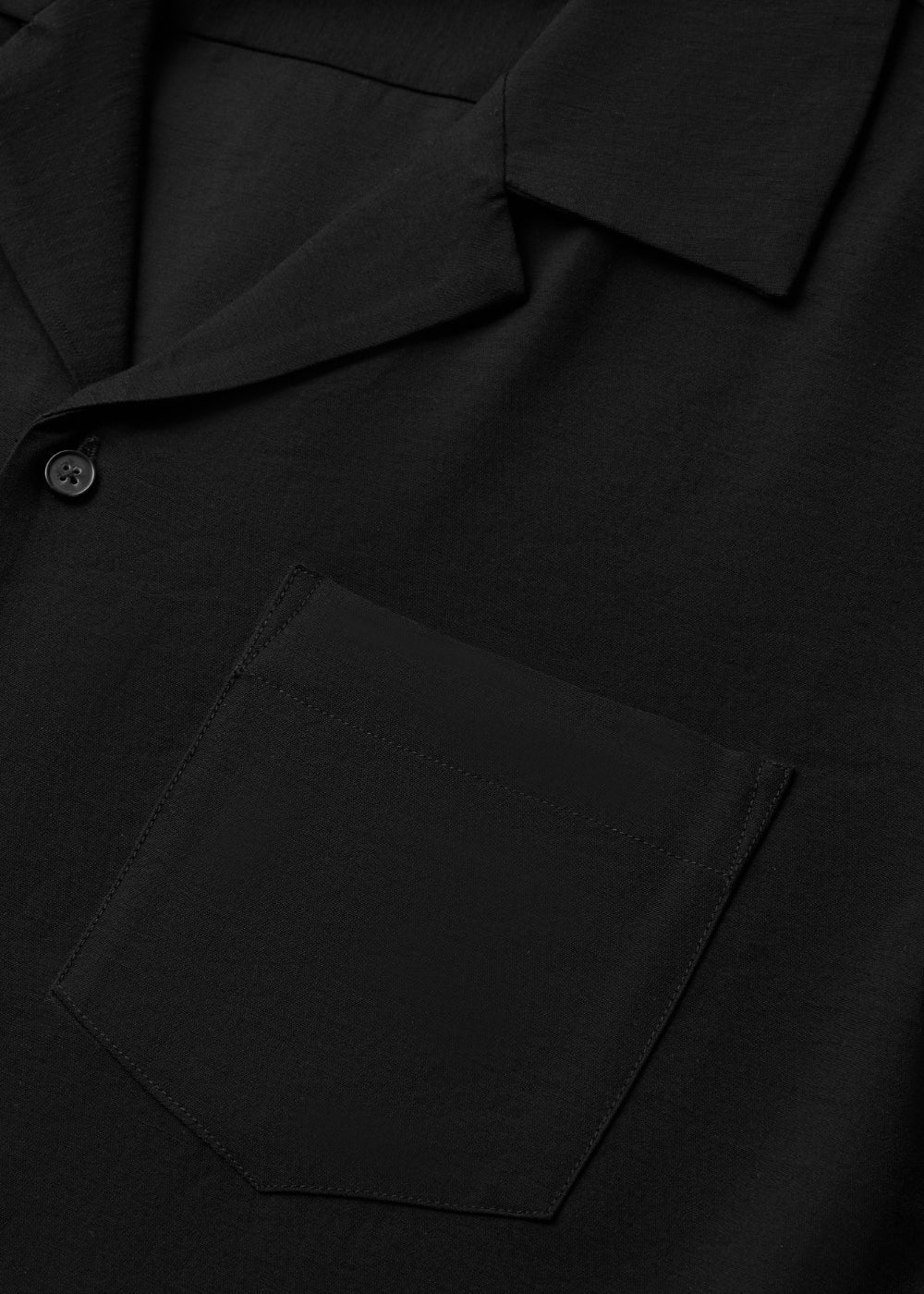 Áo Sơ Mi Tay Ngắn AirDry™ Hiệu Ứng Linen Mềm Mịn Giải Nhiệt The No Style 216 Đen