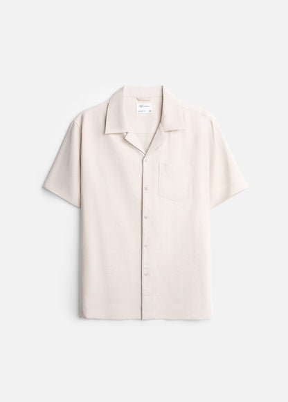 Áo Sơ Mi Tay Ngắn AirDry™ Hiệu Ứng Linen Mềm Mịn Giải Nhiệt The No Style 216 Nâu Nhạt