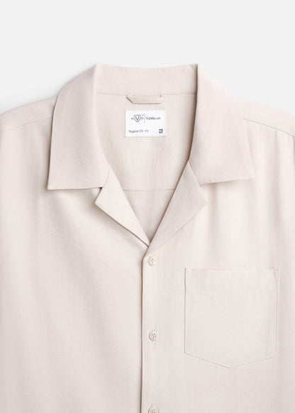 Áo Sơ Mi Tay Ngắn AirDry™ Hiệu Ứng Linen Mềm Mịn Giải Nhiệt The No Style 216 Nâu Nhạt