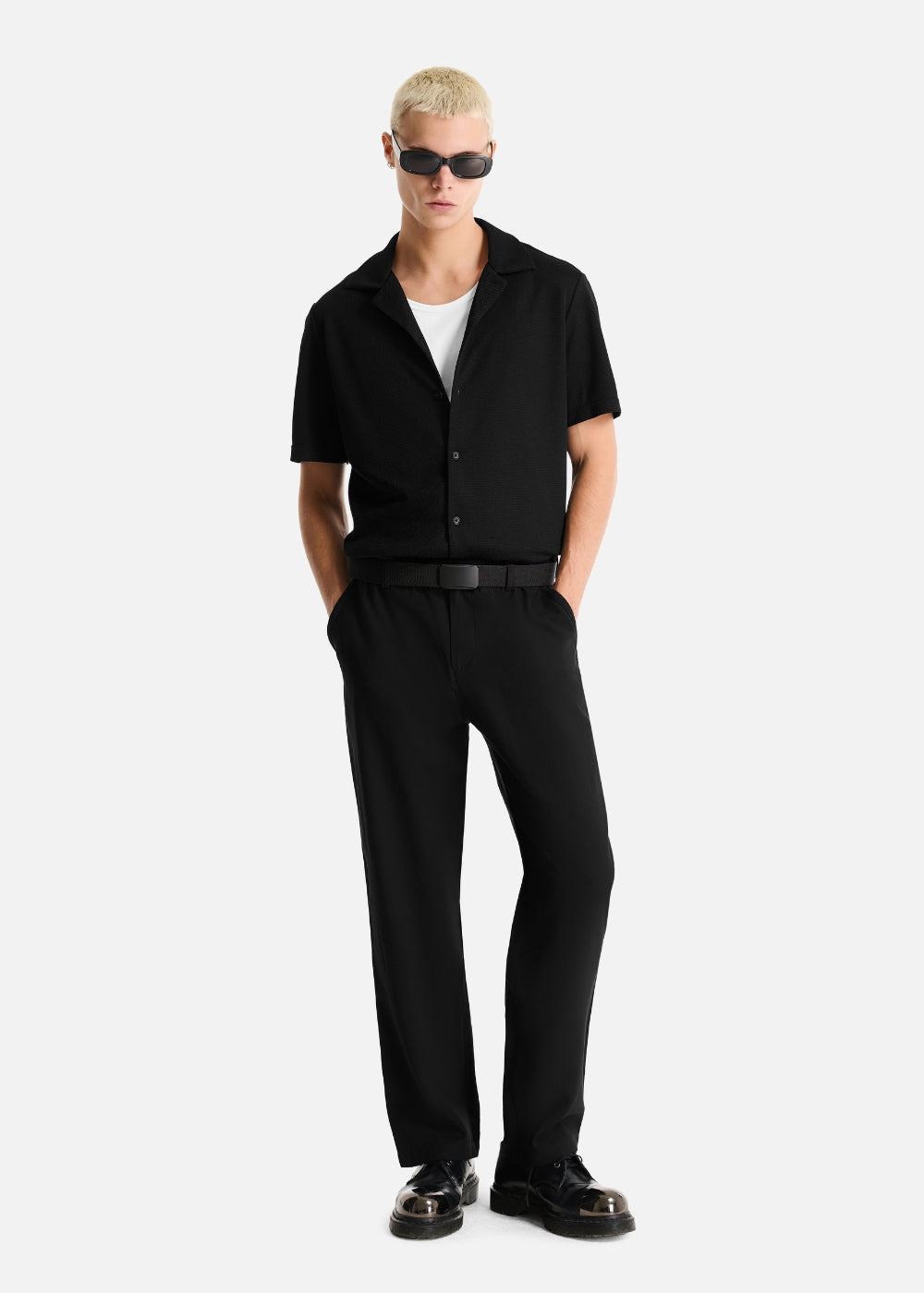 Áo Sơ Mi Tay Ngắn AirDry™ Siêu Thoáng The No Style 217 Đen