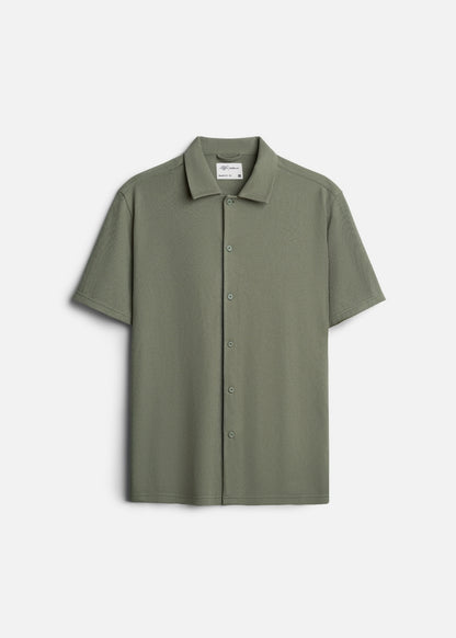 Áo Sơ Mi Tay Ngắn AirDry™ Siêu Thoáng The No Style 217 Xanh Lá Đậm