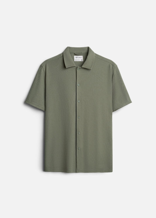 Áo Sơ Mi Tay Ngắn AirDry™ Siêu Thoáng The No Style 217 Xanh Lá Đậm