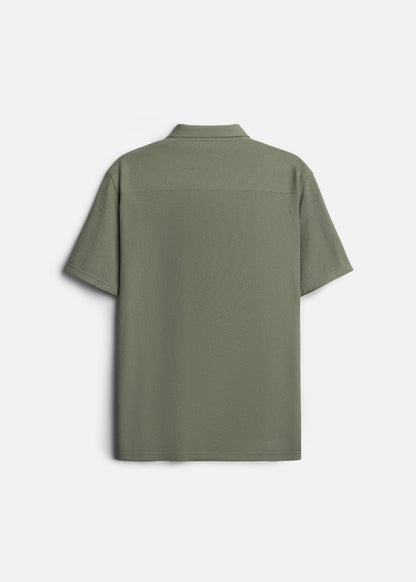 Áo Sơ Mi Tay Ngắn AirDry™ Siêu Thoáng The No Style 217 Xanh Lá Đậm