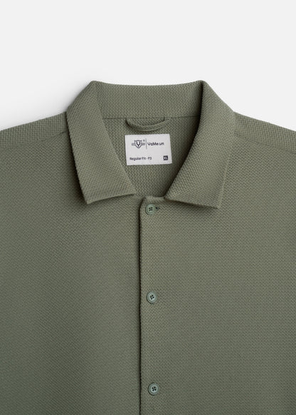 Áo Sơ Mi Tay Ngắn AirDry™ Siêu Thoáng The No Style 217 Xanh Lá Đậm