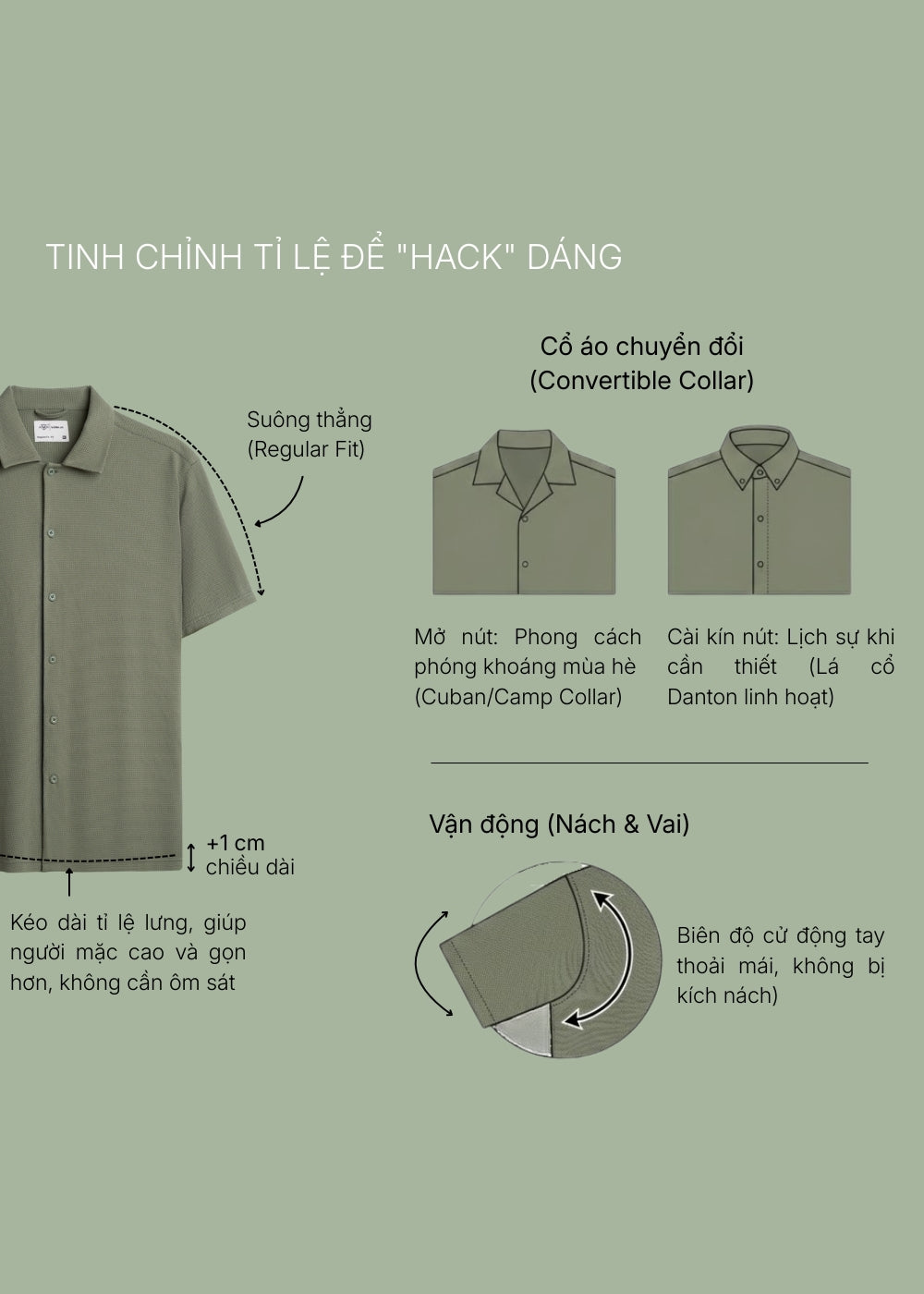 Áo Sơ Mi Tay Ngắn AirDry™ Siêu Thoáng The No Style 217 Be