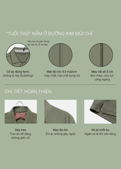 Áo Sơ Mi Tay Ngắn AirDry™ Siêu Thoáng The No Style 217 Be