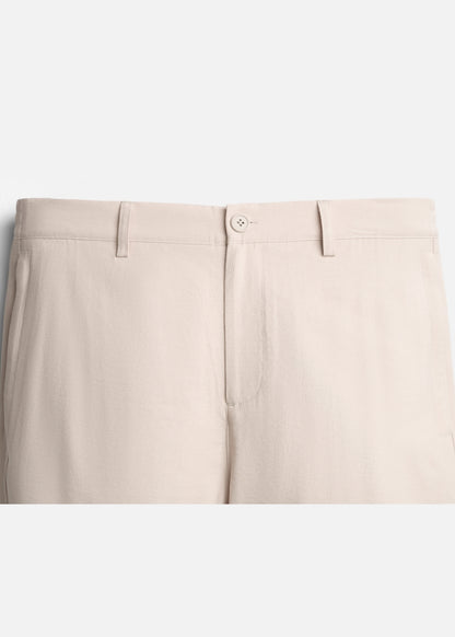 Quần Short Linen Thoáng Mát The No Style 219 Nâu Nhạt