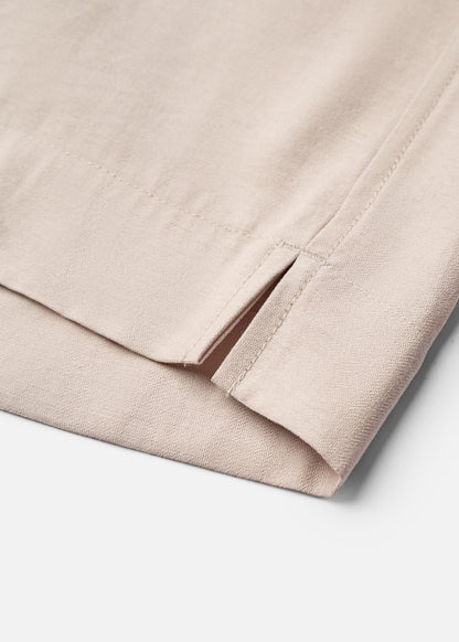 Quần Short Linen Thoáng Mát The No Style 219 Nâu Nhạt