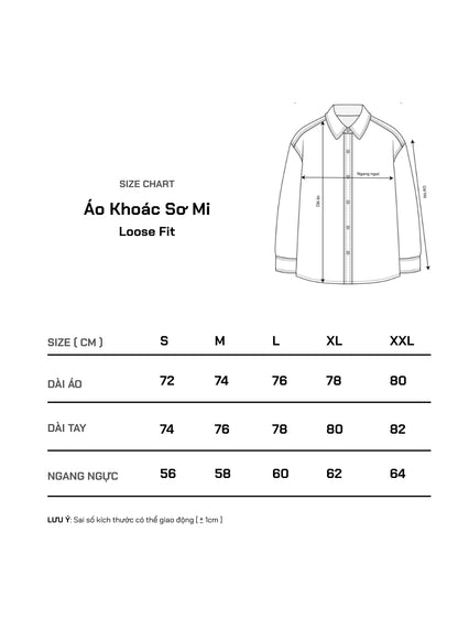 Áo Sơ Mi Khoác EasyCare™ Nhanh Khô Boxy Shape The No Style 221 Đen