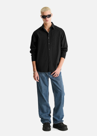 Áo Sơ Mi Khoác EasyCare™ Nhanh Khô Boxy Shape The No Style 221 Đen