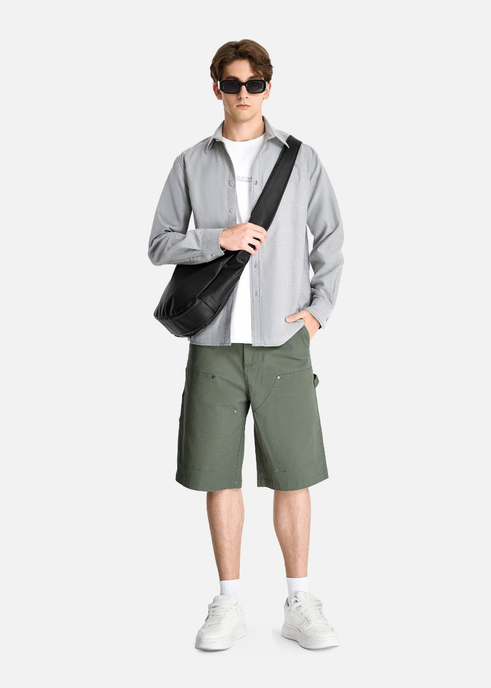 Quần Jean Short Loose Fit Nhiều Túi Multi Color Jean 013 Xanh Lá Đậm