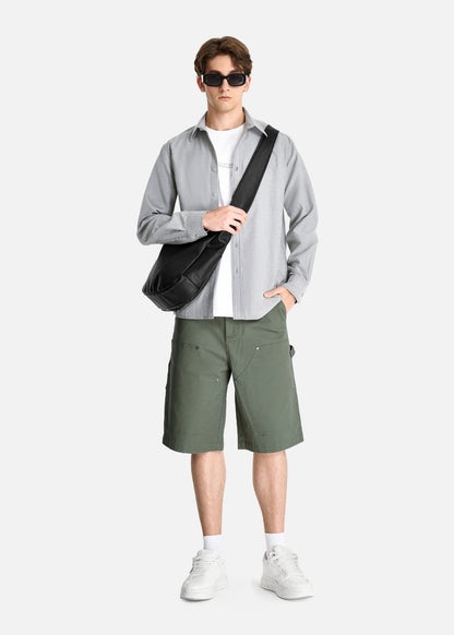 Quần Jean Short Loose Fit Nhiều Túi Multi Color Jean 013 Xanh Lá Đậm