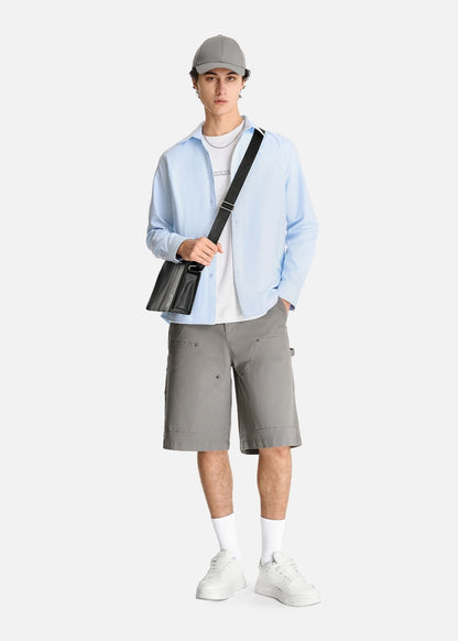 Quần Jean Short Loose Fit Nhiều Túi Multi Color Jean 013 Xám