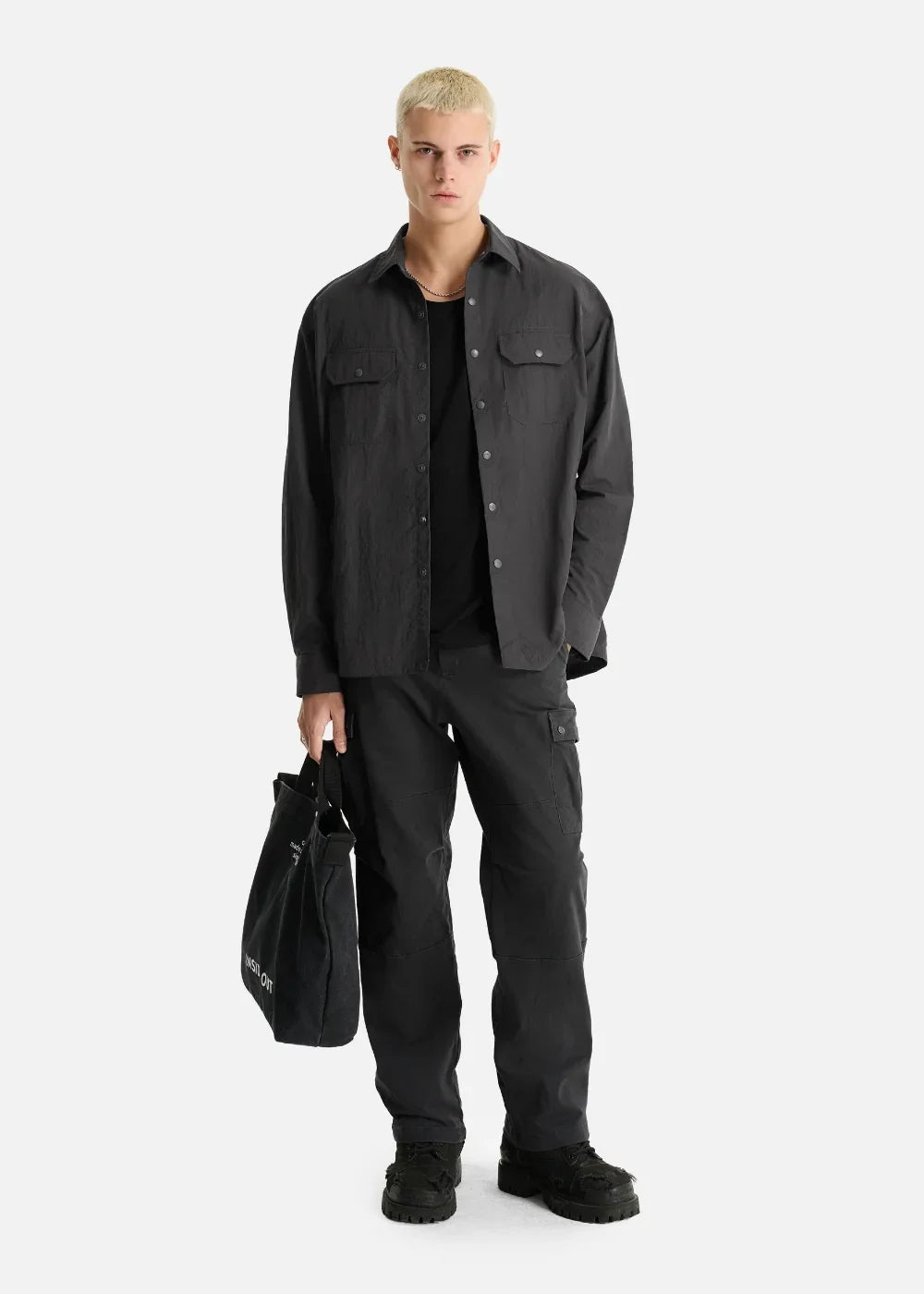 Áo Sơ Mi Khoác RainShield™ Vải Ripstop Bền Trượt Nước The No Style 228 Xám Đậm