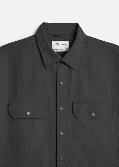 Áo Sơ Mi Khoác RainShield™ Vải Ripstop Bền Trượt Nước The No Style 228 Xám Đậm