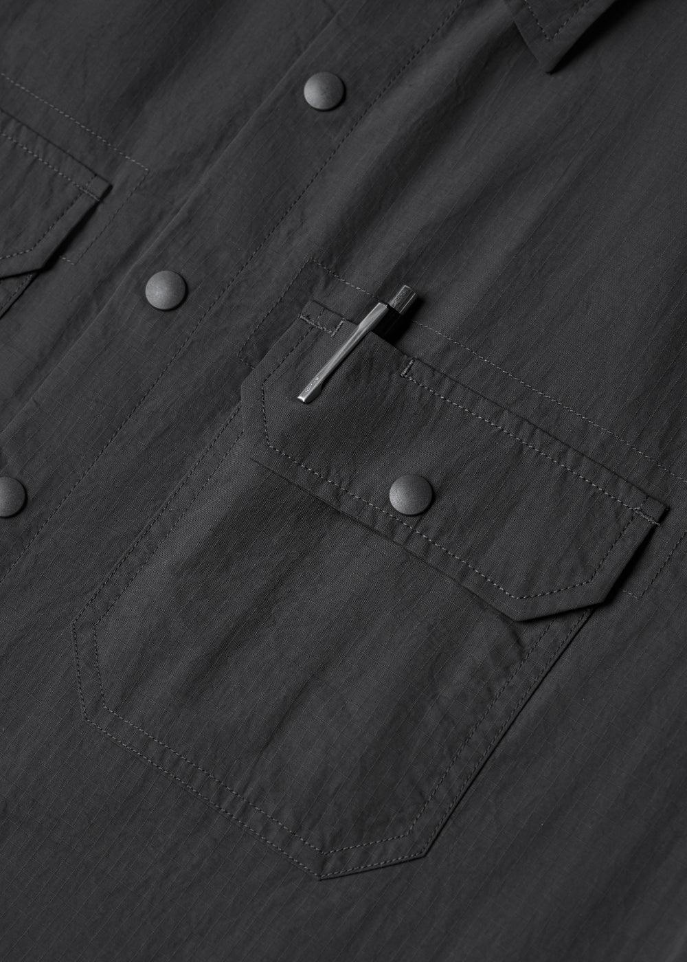 Áo Sơ Mi Khoác RainShield™ Vải Ripstop Bền Trượt Nước The No Style 228 Xám Đậm