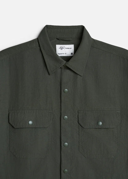 Áo Sơ Mi Khoác RainShield™ Vải Ripstop Bền Trượt Nước The No Style 228 Xanh Lá Đậm