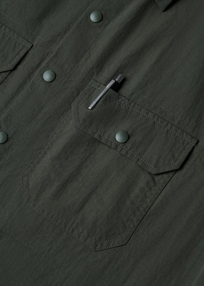 Áo Sơ Mi Khoác RainShield™ Vải Ripstop Bền Trượt Nước The No Style 228 Xanh Lá Đậm