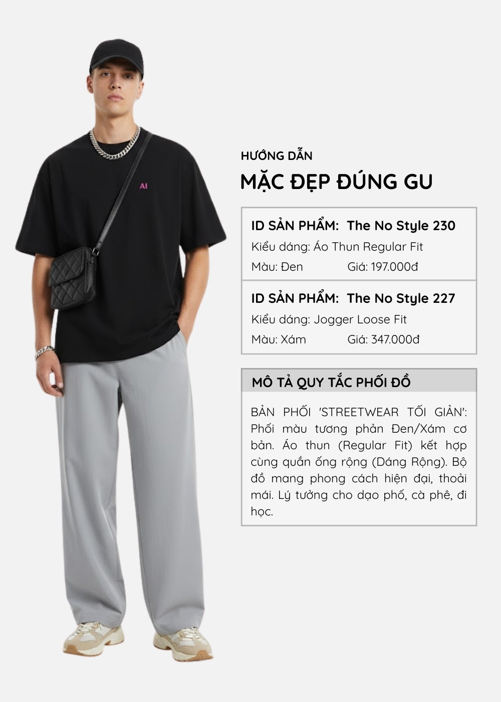 Áo Thun Neon AI The No Style 230 Đen