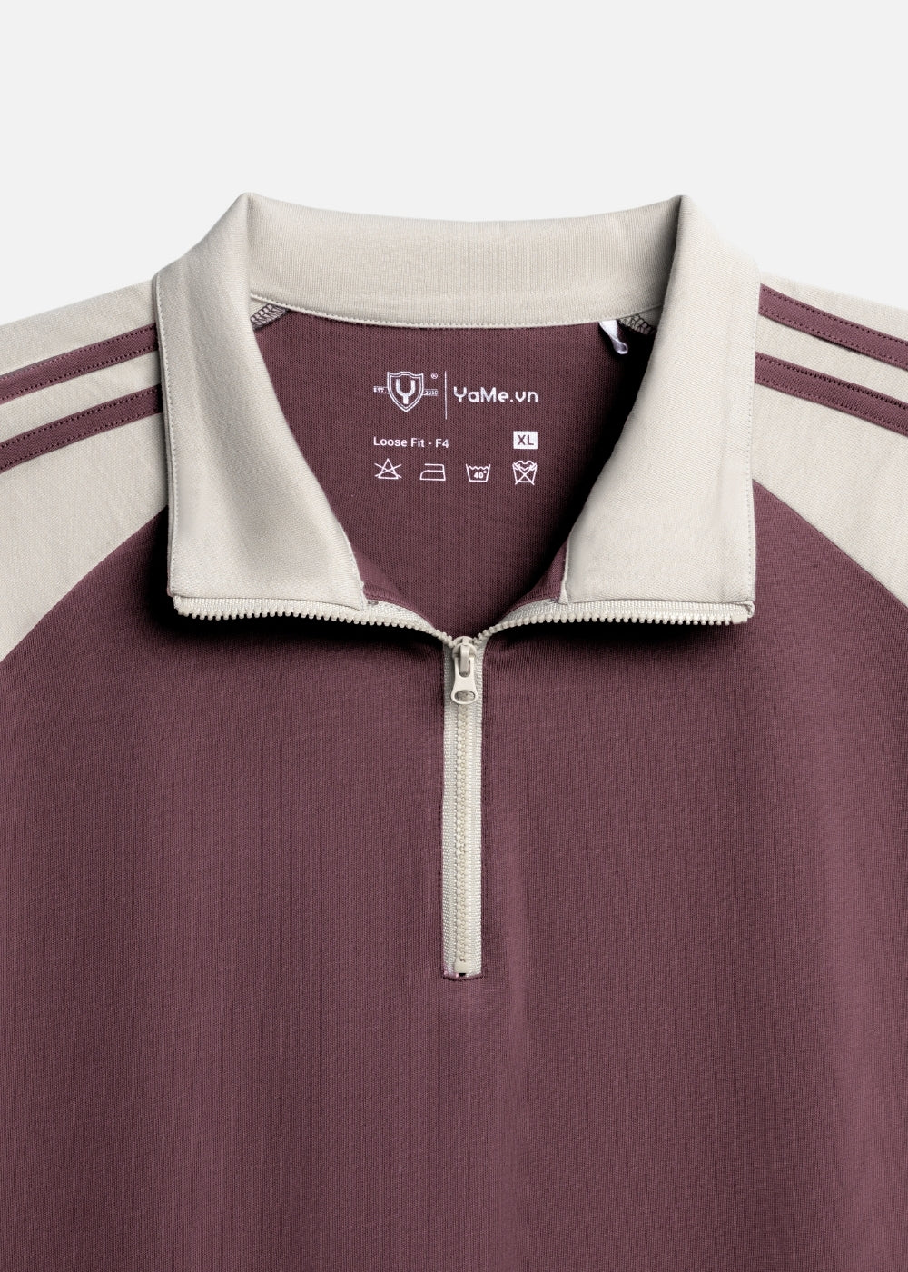 Áo Polo Raglan Mát Mềm Mại The No Style 240 Đỏ Xám