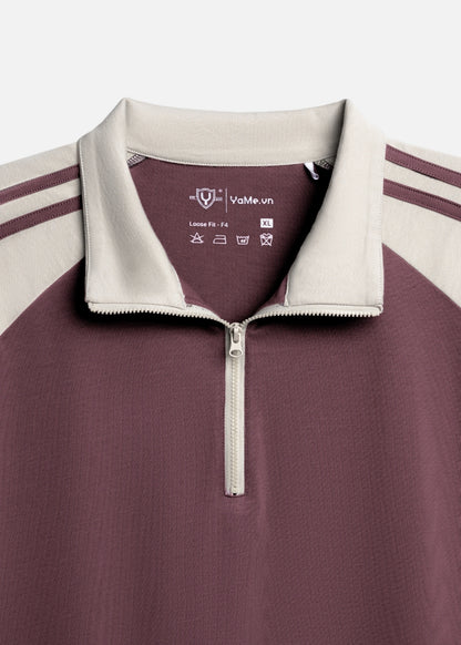 Áo Polo Raglan Mát Mềm Mại The No Style 240 Đỏ Xám