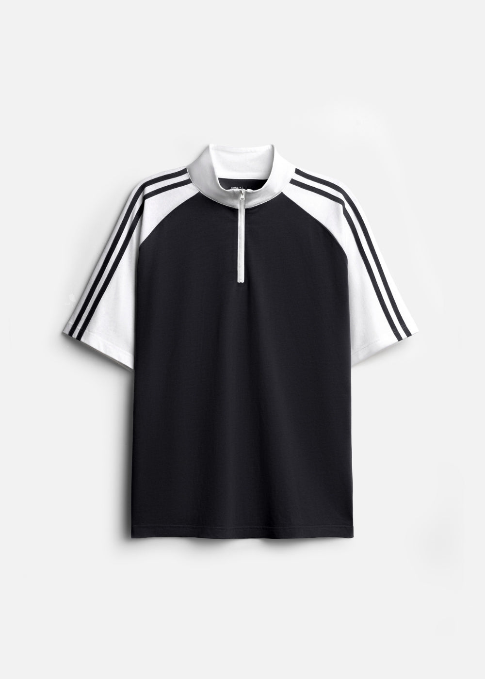 Áo Polo Raglan Mát Mềm Mại The No Style 240 Đen Trắng