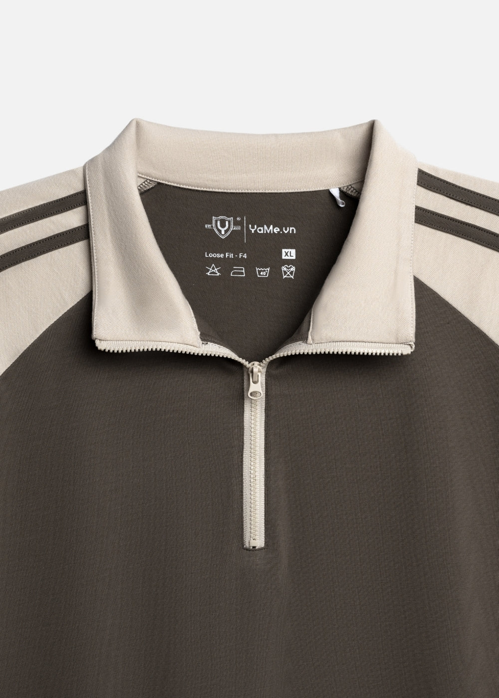 Áo Polo Raglan Mát Mềm Mại The No Style 240 Nâu Be