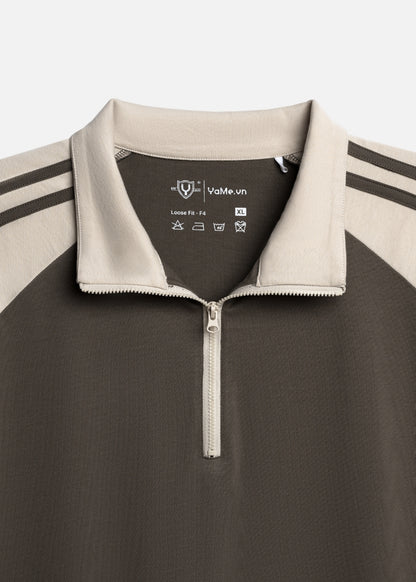 Áo Polo Raglan Mát Mềm Mại The No Style 240 Nâu Be